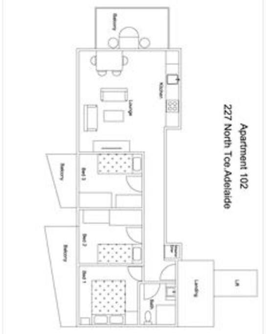 شقة Light & Airy 3 Bd Cbd Apt: Balconytramwifi/Parking أدليد المظهر الخارجي الصورة